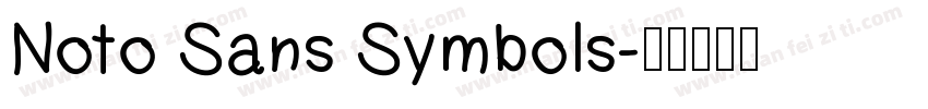 Noto Sans Symbols字体转换